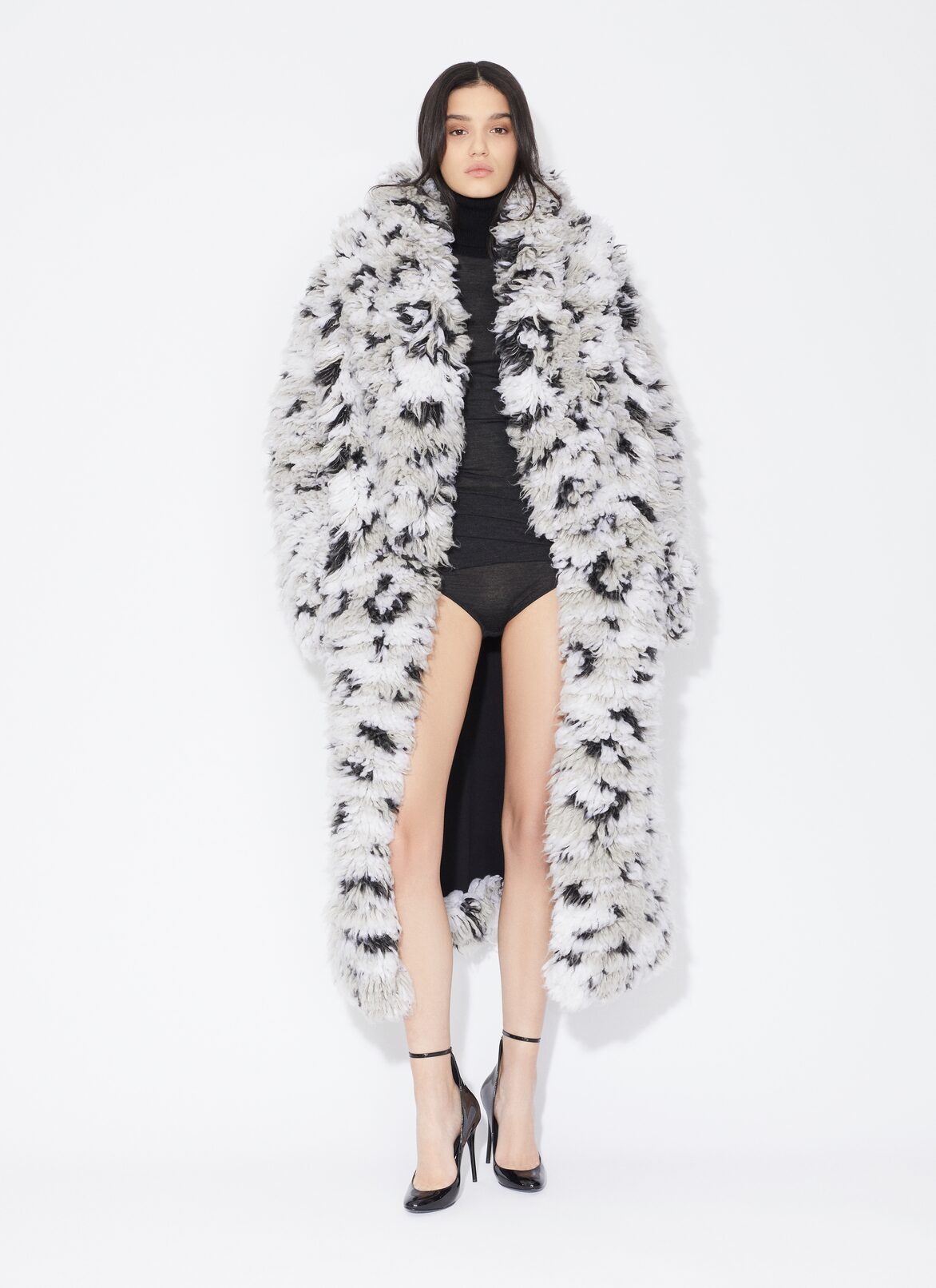 KNITTED LYNX COAT ALAÏA  KNITTED LYNX COAT